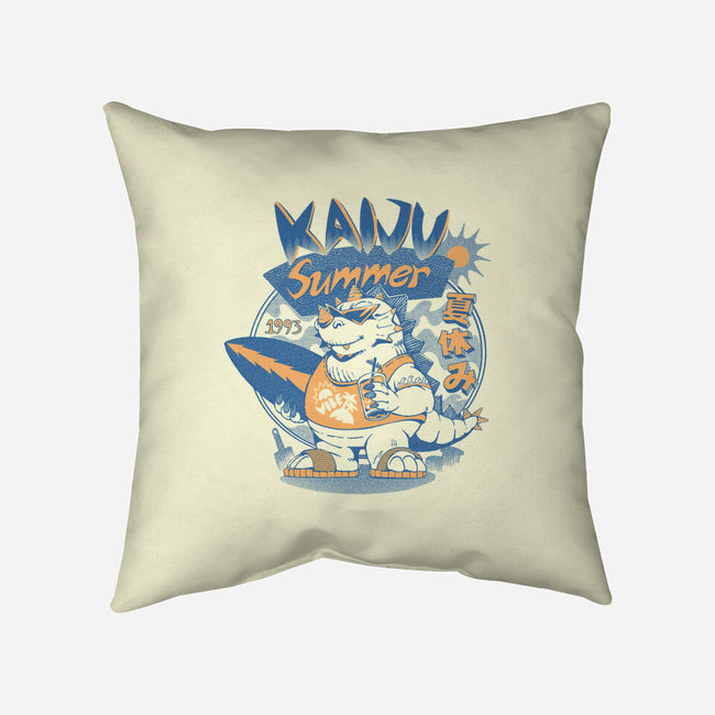 Kaiju Summer Vibes-None-Removable Cover w Insert-Throw Pillow-ilustrata