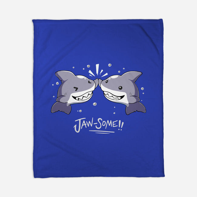 Shark Jaw-some-None-Fleece-Blanket-FunNkey