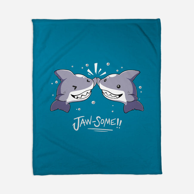 Shark Jaw-some-None-Fleece-Blanket-FunNkey