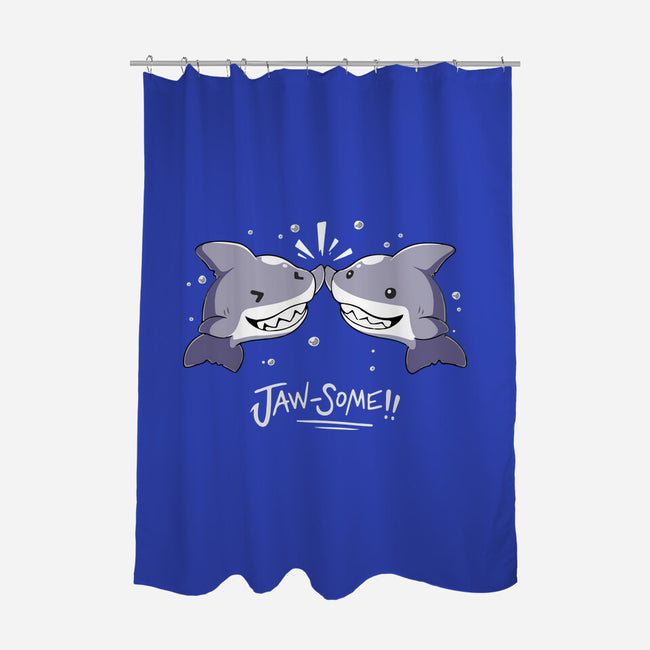 Shark Jaw-some-None-Polyester-Shower Curtain-FunNkey