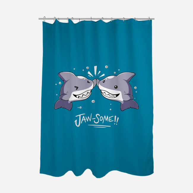 Shark Jaw-some-None-Polyester-Shower Curtain-FunNkey