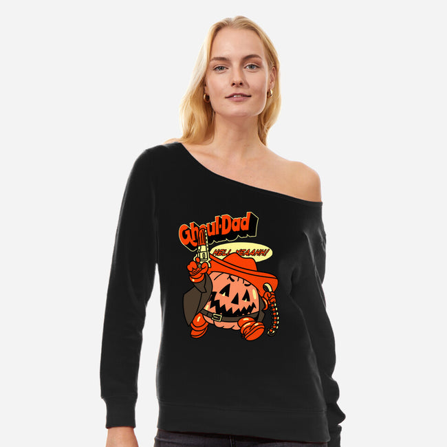 Ghoul Dad-Womens-Off Shoulder-Sweatshirt-naomori