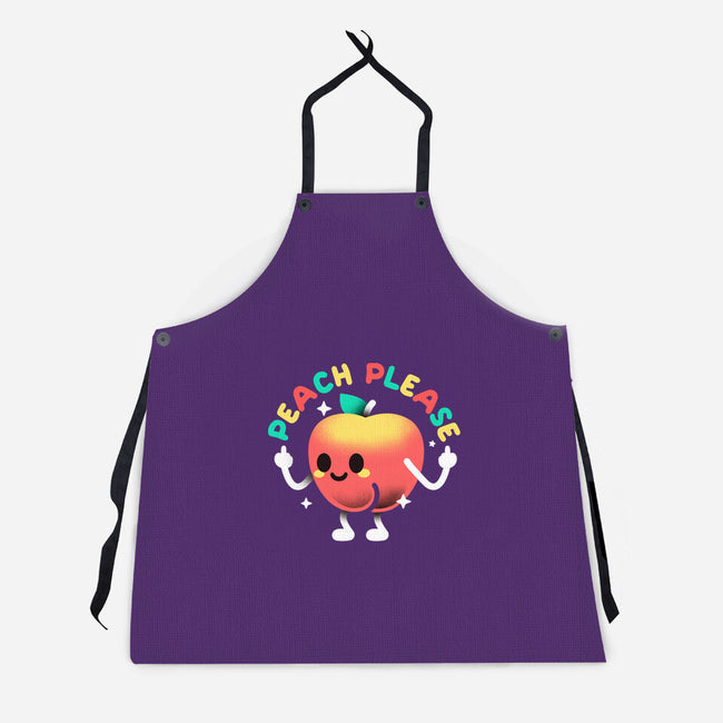 Peach Please-Unisex-Kitchen-Apron-NemiMakeit