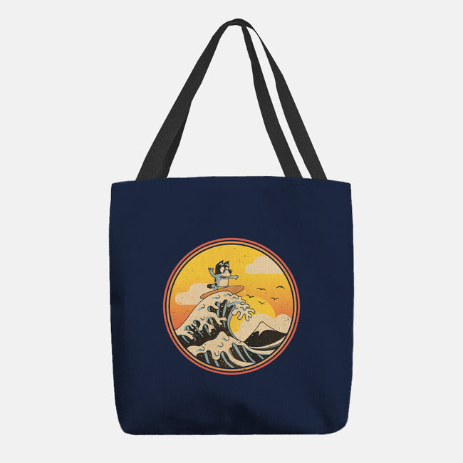 The Great Heeler Off Kanagawa-None-Basic Tote-Bag-retrodivision