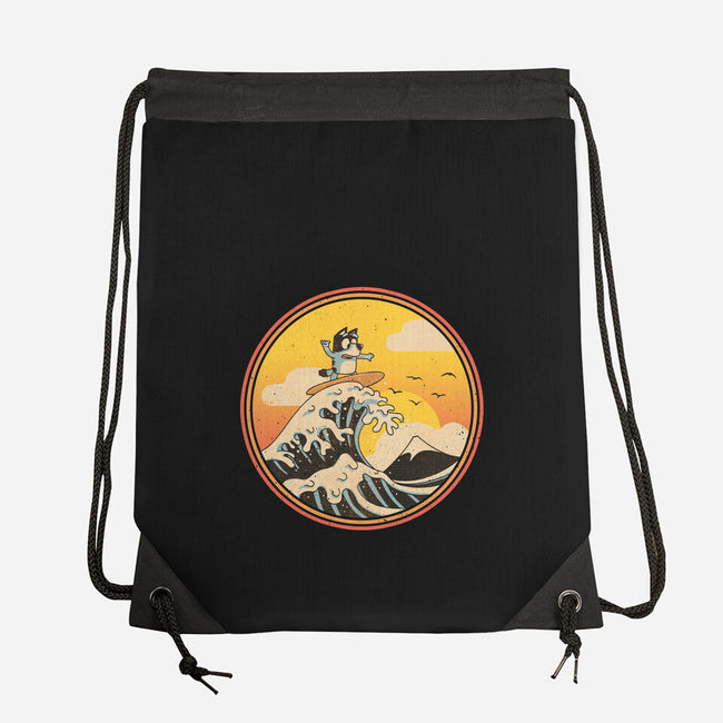 The Great Heeler Off Kanagawa-None-Drawstring-Bag-retrodivision