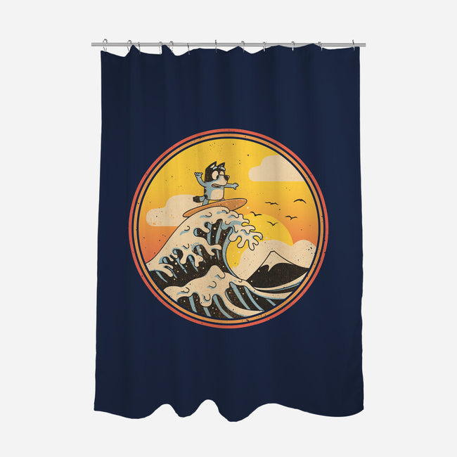 The Great Heeler Off Kanagawa-None-Polyester-Shower Curtain-retrodivision