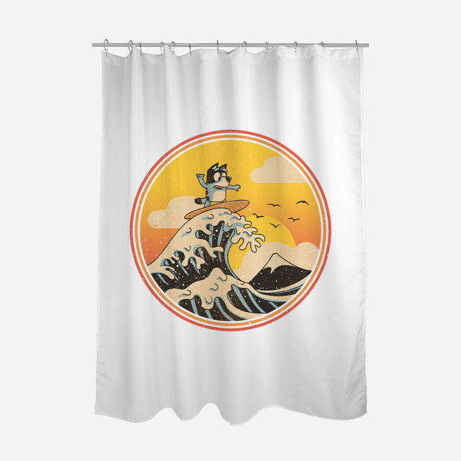 The Great Heeler Off Kanagawa-None-Polyester-Shower Curtain-retrodivision