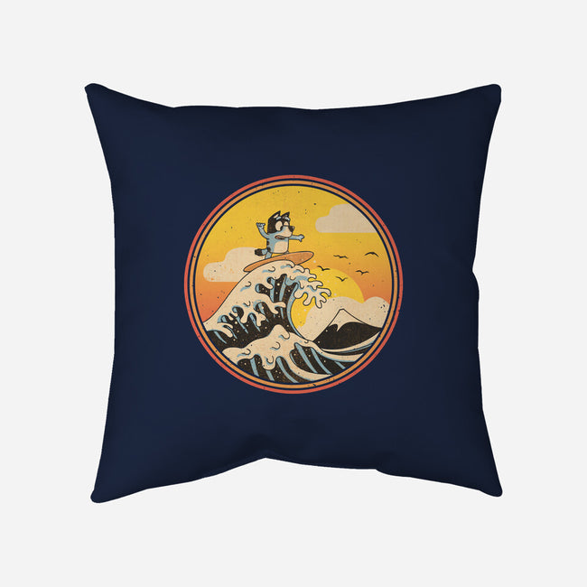 The Great Heeler Off Kanagawa-None-Removable Cover-Throw Pillow-retrodivision