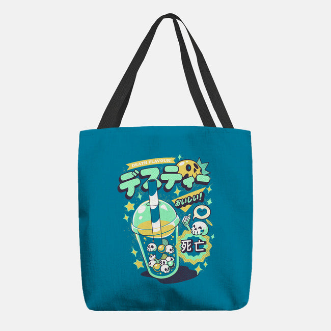 Death Tea Boba-None-Basic Tote-Bag-ilustrata