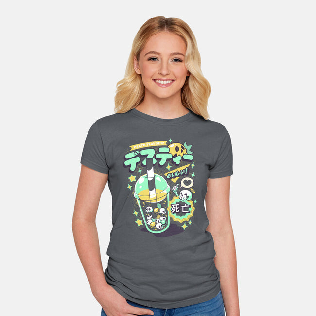 Death Tea Boba-Womens-Fitted-Tee-ilustrata