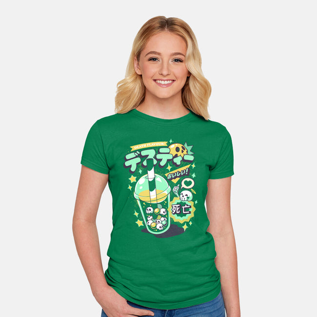 Death Tea Boba-Womens-Fitted-Tee-ilustrata