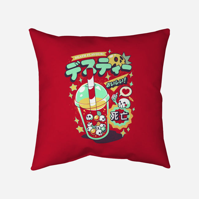 Death Tea Boba-None-Removable Cover-Throw Pillow-ilustrata