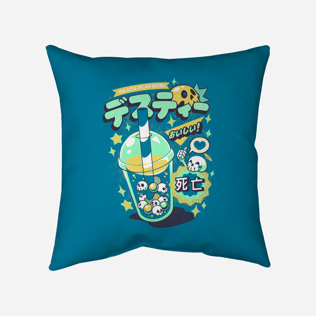 Death Tea Boba-None-Removable Cover-Throw Pillow-ilustrata