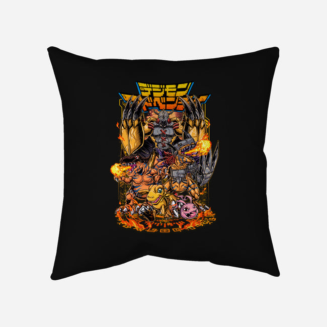 Agumon Evo-None-Non-Removable Cover w Insert-Throw Pillow-Knegosfield