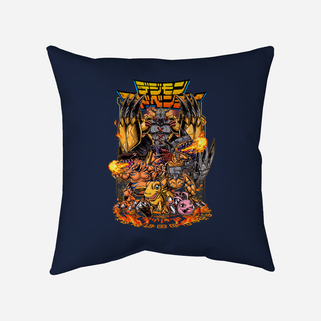 Agumon Evo-None-Non-Removable Cover w Insert-Throw Pillow-Knegosfield