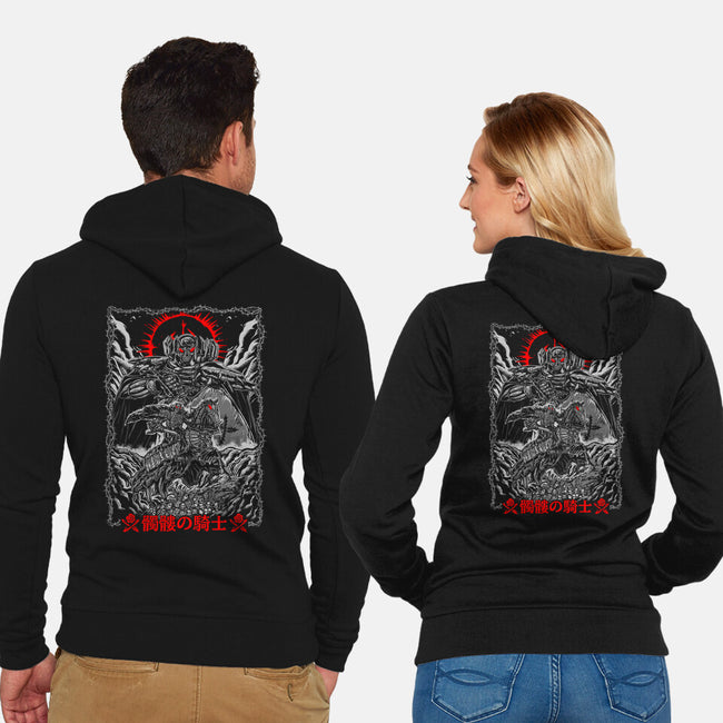 The Quest Of Skull Knight-Unisex-Zip-Up-Sweatshirt-Knegosfield