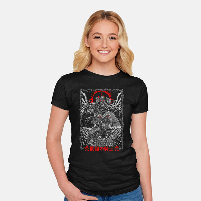 The Quest Of Skull Knight-Womens-Fitted-Tee-Knegosfield
