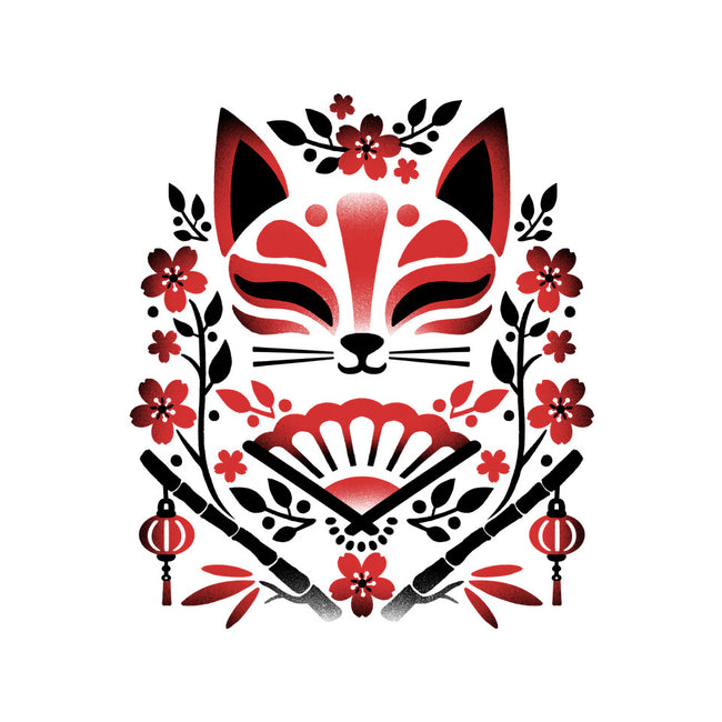 Kitsune Floral Symmetry-None-Beach-Towel-NemiMakeit