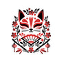 Kitsune Floral Symmetry-Dog-Bandana-Pet Collar-NemiMakeit