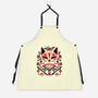 Kitsune Floral Symmetry-Unisex-Kitchen-Apron-NemiMakeit