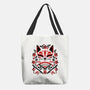 Kitsune Floral Symmetry-None-Basic Tote-Bag-NemiMakeit