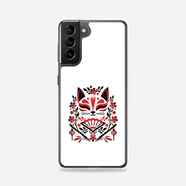 Kitsune Floral Symmetry-Samsung-Snap-Phone Case-NemiMakeit