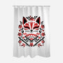 Kitsune Floral Symmetry-None-Polyester-Shower Curtain-NemiMakeit