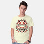 Kitsune Floral Symmetry-Mens-Basic-Tee-NemiMakeit