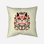 Kitsune Floral Symmetry-None-Non-Removable Cover w Insert-Throw Pillow-NemiMakeit