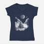 Summer On The Dark Side-Womens-V-Neck-Tee-kharmazero