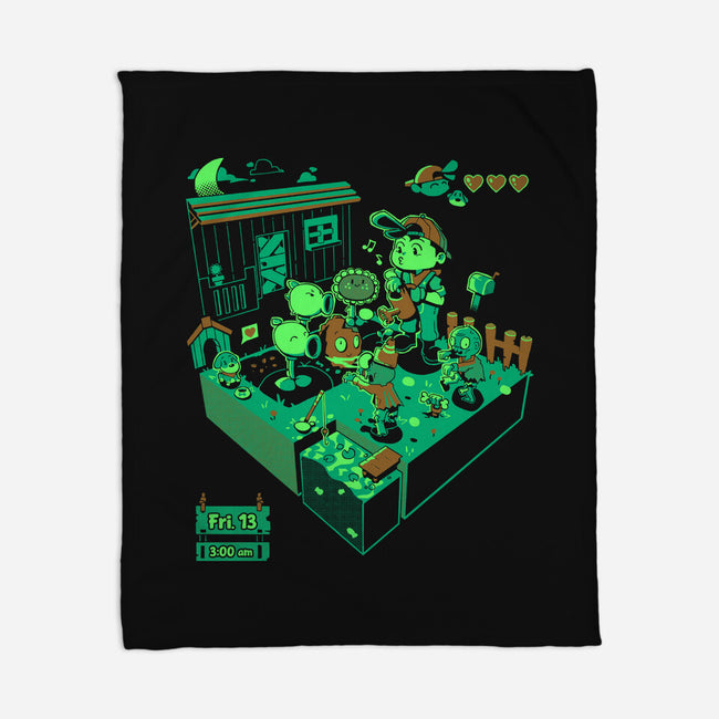 Farmer Vs Zombies-None-Fleece-Blanket-Heyra Vieira