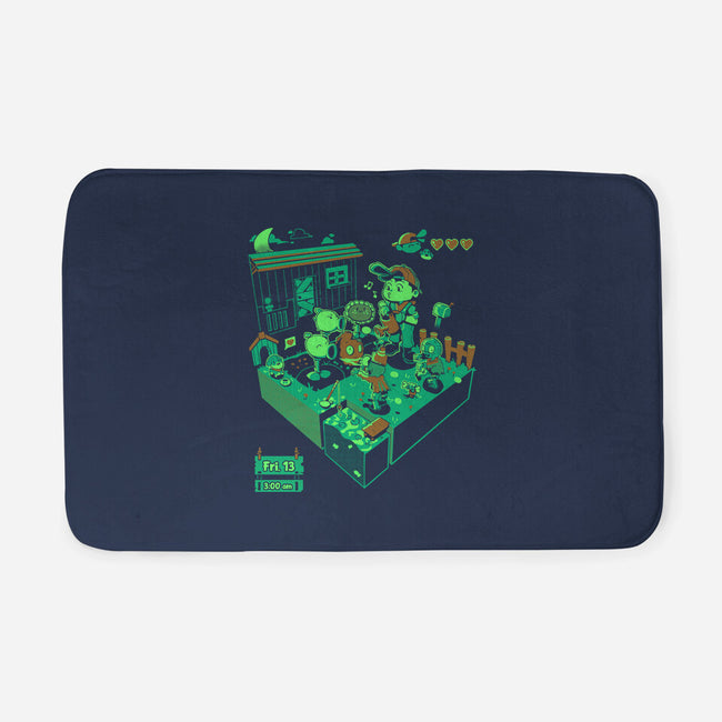 Farmer Vs Zombies-None-Memory Foam-Bath Mat-Heyra Vieira