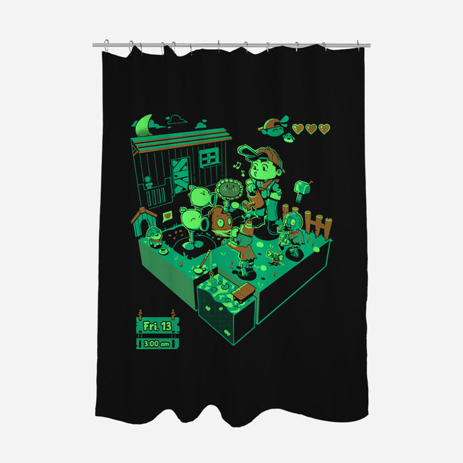 Farmer Vs Zombies-None-Polyester-Shower Curtain-Heyra Vieira