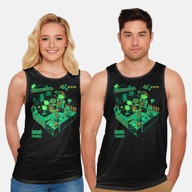 Farmer Vs Zombies-Unisex-Basic-Tank-Heyra Vieira