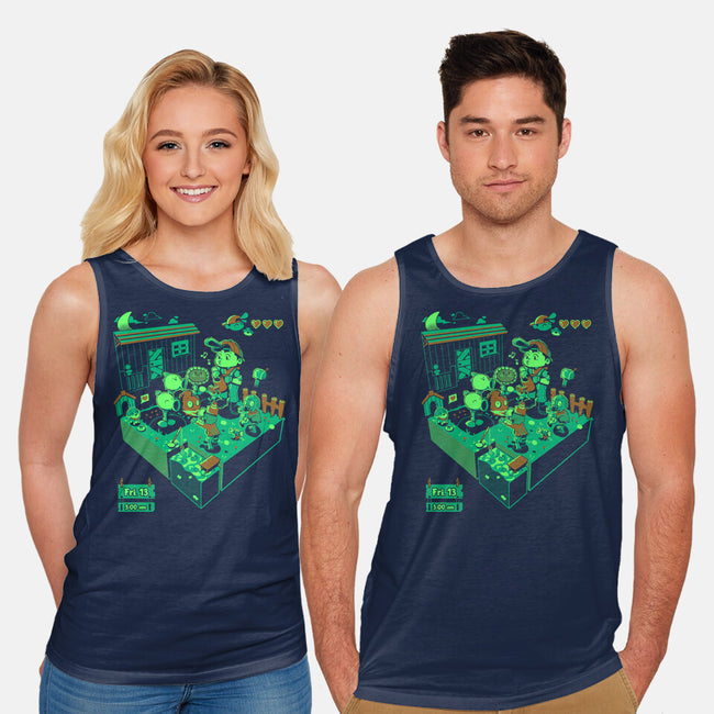 Farmer Vs Zombies-Unisex-Basic-Tank-Heyra Vieira