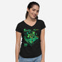 Farmer Vs Zombies-Womens-V-Neck-Tee-Heyra Vieira