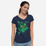 Farmer Vs Zombies-Womens-V-Neck-Tee-Heyra Vieira