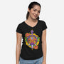 Zelda Mask-Womens-V-Neck-Tee-Ca Mask