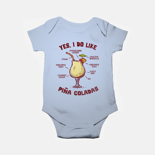 Yes I Do Like Pina Coladas-Baby-Basic-Onesie-kg07