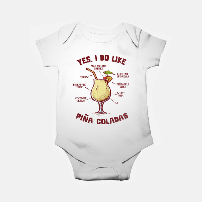 Yes I Do Like Pina Coladas-Baby-Basic-Onesie-kg07