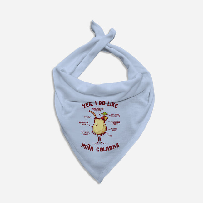 Yes I Do Like Pina Coladas-Dog-Bandana-Pet Collar-kg07