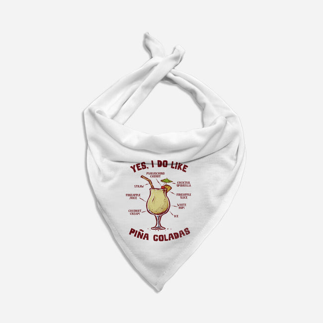 Yes I Do Like Pina Coladas-Dog-Bandana-Pet Collar-kg07