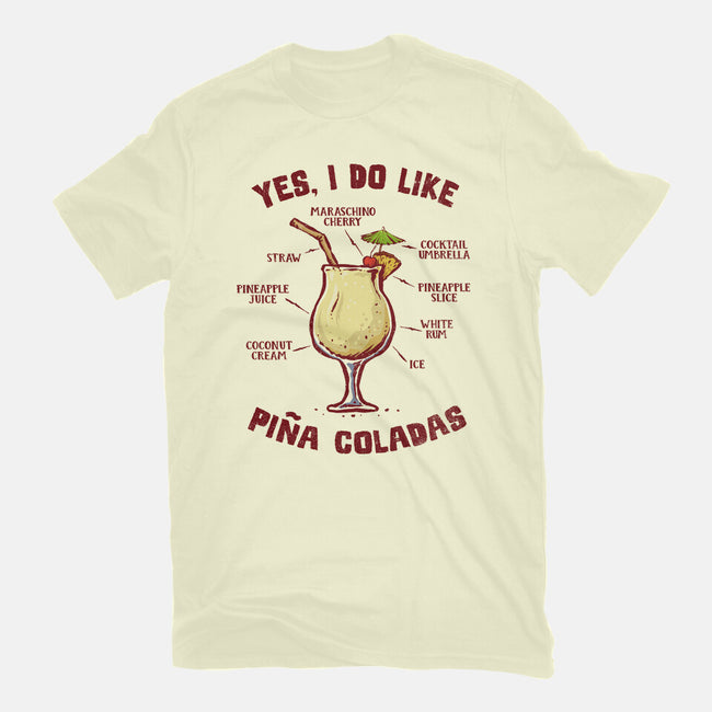 Yes I Do Like Pina Coladas-Mens-Basic-Tee-kg07