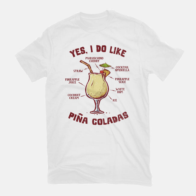 Yes I Do Like Pina Coladas-Youth-Basic-Tee-kg07