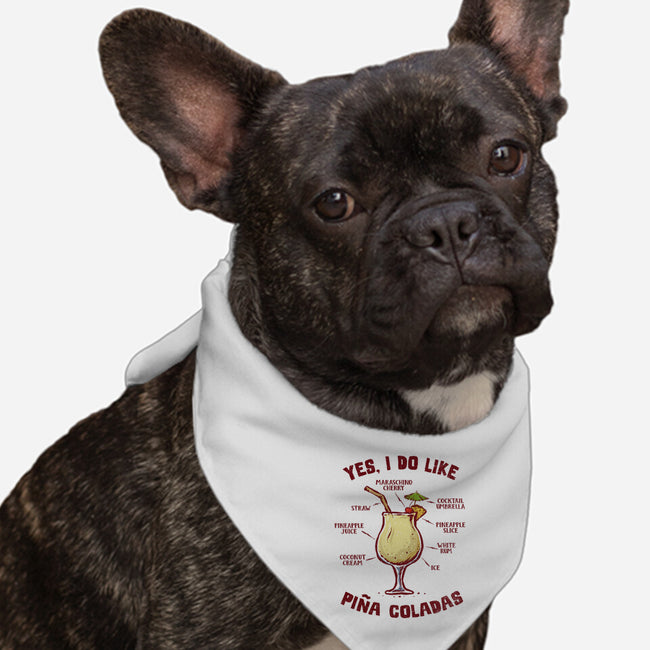 Yes I Do Like Pina Coladas-Dog-Bandana-Pet Collar-kg07