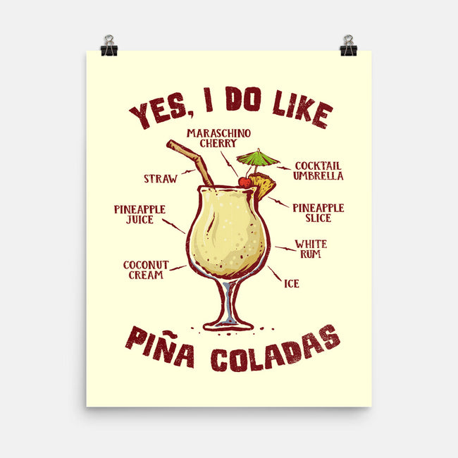 Yes I Do Like Pina Coladas-None-Matte-Poster-kg07