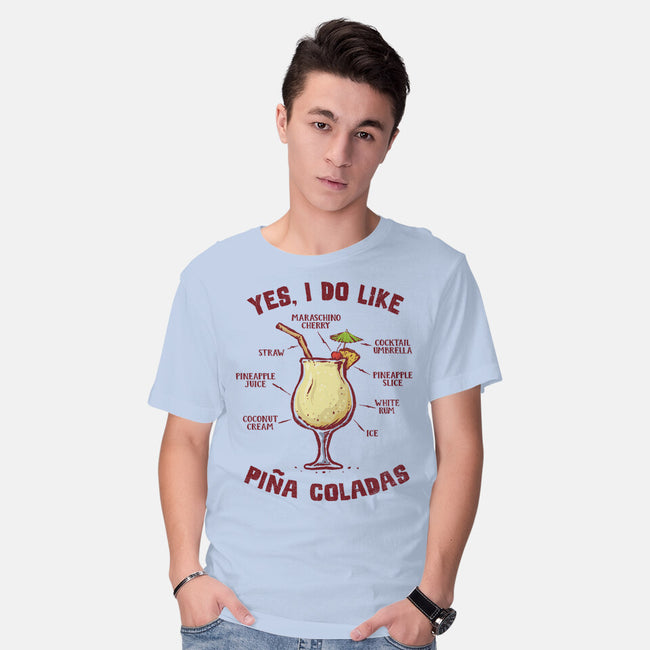 Yes I Do Like Pina Coladas-Mens-Basic-Tee-kg07