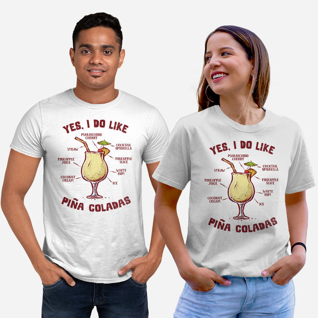 Yes I Do Like Pina Coladas-Unisex-Basic-Tee-kg07