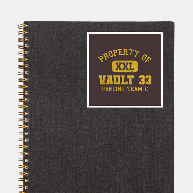 Property Of Vault 33-None-Glossy-Sticker-kg07