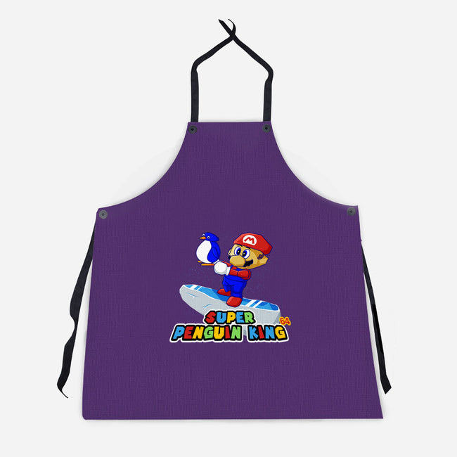 Super Penguin King 64-Unisex-Kitchen-Apron-rocketman_art